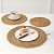 Kit 6 Jogo Americano Sousplat Fibra Natural Redondo 36cm - Imagem 1
