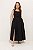Vestido Princesa Com Racha Midi Preto - Imagem 1