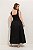 Vestido Princesa Com Racha Midi Preto - Imagem 5