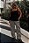 Pantalona Crochet Listrado Preto e Branco - Imagem 5