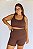 Top Fitness Plus Size Serena Canelado Cacau - Imagem 3