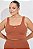 Top Fitness Plus Size Marrom - Imagem 1