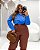 Blusa Polo Manga Longa Listrada Azul - Imagem 2