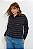 Blusa Polo Manga Longa Listrada Preta e Off - Imagem 1