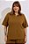 Blusa Polo Manga Curta Fashion Tricot Amêndoa - Imagem 1