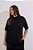 Blusa Polo Manga Curta Fashion Tricot Preta - Imagem 1