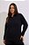 Blusa Polo Manga Longa Fashion Tricot Preta - Imagem 1
