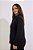Blusa Polo Manga Longa Fashion Tricot Preta - Imagem 3