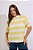 Blusa Polo Manga Curta Listrada Maxi Amarela - Imagem 1