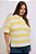 Blusa Polo Manga Curta Listrada Maxi Amarela - Imagem 5