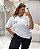 Camiseta Fitness Plus Size 787&Co Branca e Preta - Imagem 2
