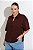 Blusa Polo Crochet Marrom - Imagem 1
