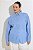 Camisa Tricoline Listrada Azul e Off - Imagem 1