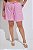 Shorts Sheron Tricoline Listrado Rosa - Imagem 1
