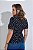 Blusa Manoela Manga Curta Poá Preto - Imagem 4
