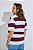 Camiseta Basic Listrada Vinho - Imagem 4