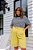 Bermuda Alfaiataria Antônia Tencel Amarelo - Imagem 3