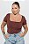 Blusa Jade Poliamida Marrom - Imagem 1