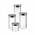 Kit 4 Potes de Vidro Hermético Com Tampa Inox Cilindro Electrolux Original - A18848101 - Imagem 1
