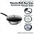 Panela Wok Aço Inox Antiaderente 28cm com Tampa Electrolux Original A27480301 Vidro Temperado Compatíivel com Fogão a Gás, Por Indução e Elétrico - Imagem 4