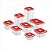 Conjunto 8 Potes Herméticos Vermelho Alta Qualidade Electrolux Original B2W RED A25087301 - Imagem 4