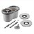 Mop Giratório 6,5L Inox MCML01 A23072301 Menalux com 1 Refil Extra - Imagem 1