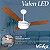 Ventilador De Teto Valen Led Com 3 Pás Mdf 127 v Ventex - Imagem 6