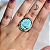Anel Oval Turquesa - Prata 925 - Imagem 1