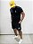 Shorts Moletinho Preto Chato - Imagem 2