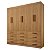 Guarda-Roupa Casal Mônaco 6P 12G D'Doro Cinamomo - Imagem 1