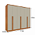 Guarda-Roupa Casal Cataguases 6P 4G Tcil Cinamomo/Off - Imagem 2