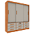 Guarda-Roupa Casal Chicago 3P 9G Tcil Cinamomo/Off - Imagem 1