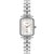 Relógio Feminino Orient Mini Prata Quadrado com Pedras LBSS0089 S1SX - Imagem 1
