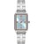 Relógio Feminino Orient Retangular Prata Mostrador Azul LBSS0095 D3SX - Imagem 1
