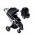 CARRINHO ZOE PRETO + BEBÊ CONFORTO GRID - GALZERANO - Imagem 1