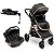 CARRINHO TS ROMANZO PRETO BRONZE + BASE ISOFIX  - INFANTI - Imagem 1