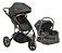 CARRINHO TREK PRETO + BEBÊ CONFORTO + BASE - KIDDO - Imagem 1