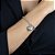 Pulseira Prateada Elo Português com Coração - Imagem 2