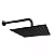 Ducha Chuveiro Inox Quadrado Slim 20x20 Preto Fosco Parede - Imagem 1