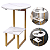 Mesa De Canto Apoio Lateral Mesinha Redonda Luxo Minimalista - Imagem 1