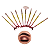 Kit 10 Pincéis Sereia De Maquiagem P/ Sombra Blush Contorno Luxo Com Estojo - Imagem 8