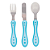 Kit Talher Infantil Estrelinhas Buba Garfo Colher Faca Bebê Inox - Imagem 3
