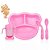 Kit Refeição Infantil Papinha Bebê Prato Copo E Colher Fofo Adoleta - Imagem 3