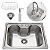 Cuba Pia Gourmet Inox Luxo Com Dispenser E Escorredor Para Cozinha - Imagem 1