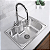 Cuba Pia Gourmet Inox Luxo Com Dispenser E Escorredor Para Cozinha - Imagem 2