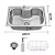 Cuba Pia Gourmet Inox Luxo Com Dispenser E Escorredor Para Cozinha - Imagem 3