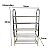 Sapateira 5 Prateleiras Inox Estante Vertical 30 Sapatos - Imagem 5