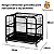 Gaiola Cachorro Gato Pet Canil Pet Shop Rodinhas Seguro GG - Imagem 2