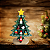 Árvore de Natal em Madeira com Papai Noel e Boneco de Neve Decoração - Imagem 5