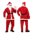 Roupa Papai Noel Veludo Luxo 5 Peças Natal Completa Brilhante - Imagem 1